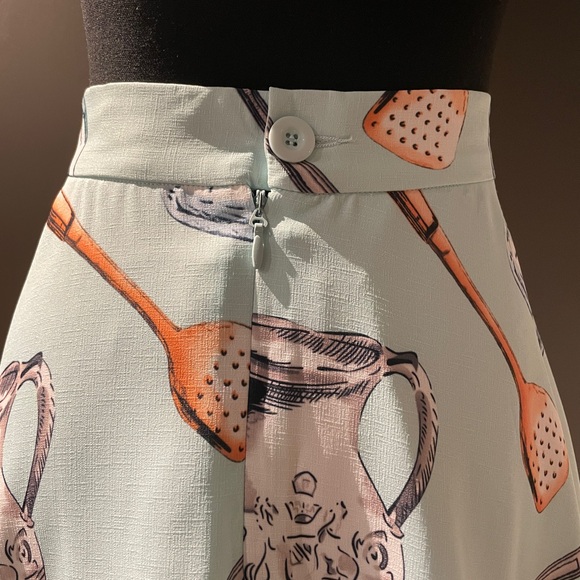 Antique Kitchen Print Swing Skirt - Picture 4 of 5